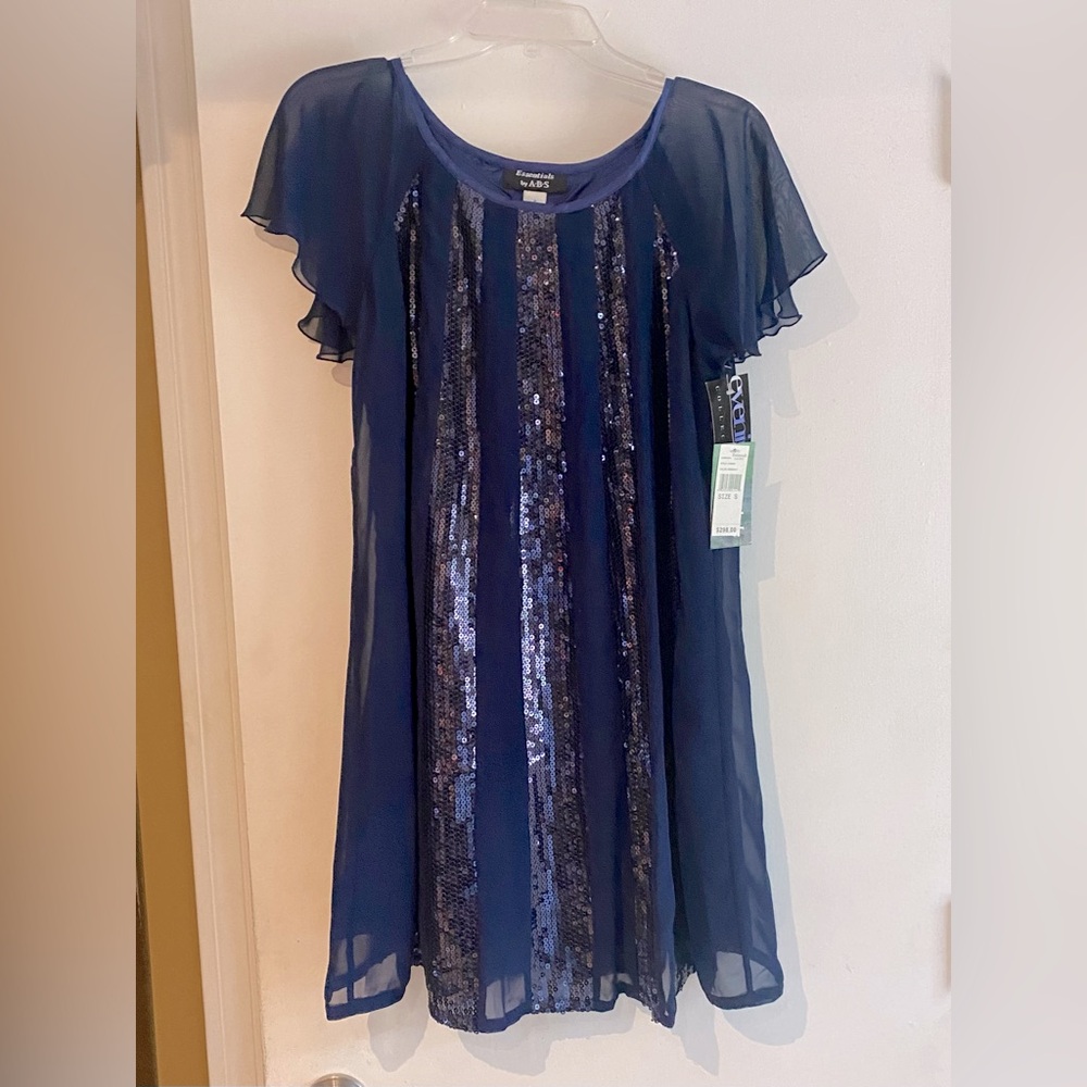 Essentials by A.B.S. Sparkling fun Navy dress.